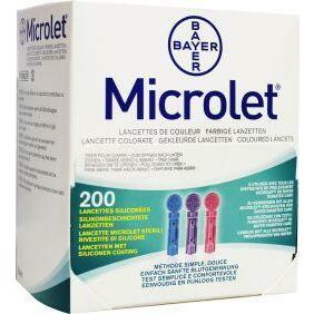 Bayer Microlet lancet gekleurd P6571 200st