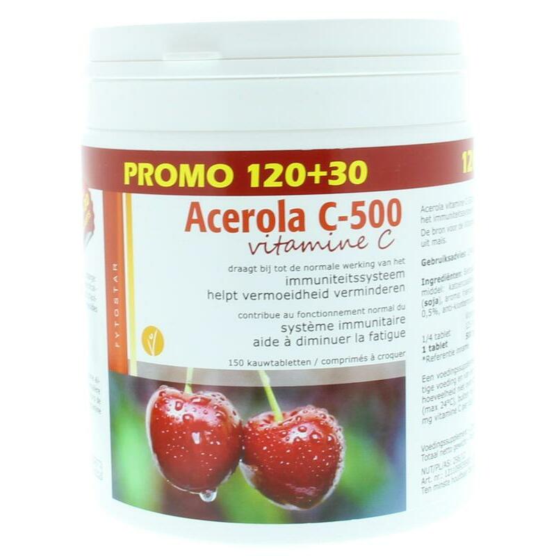 Fytostar Acerola vitamine C 500 kauw 150tb