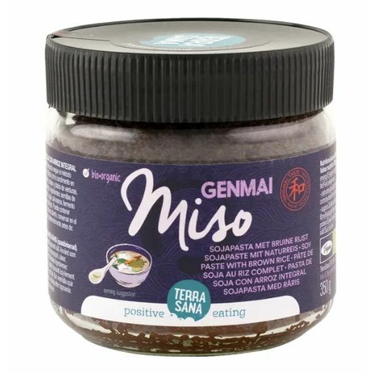 Terrasana Genmai miso ongepasteuriseerd glas bio 350g