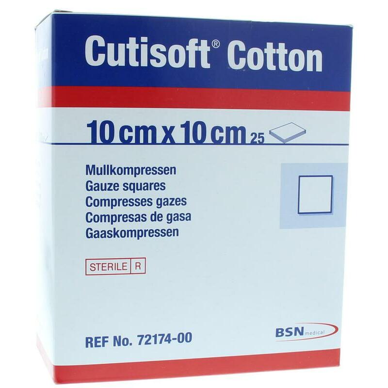 Cutisoft Cotton steriel 10 x 10 cm 25st