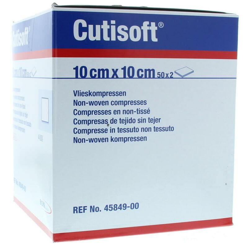 Cutisoft Vliescompres steriel 10 x 10 cm 4 laags 100st
