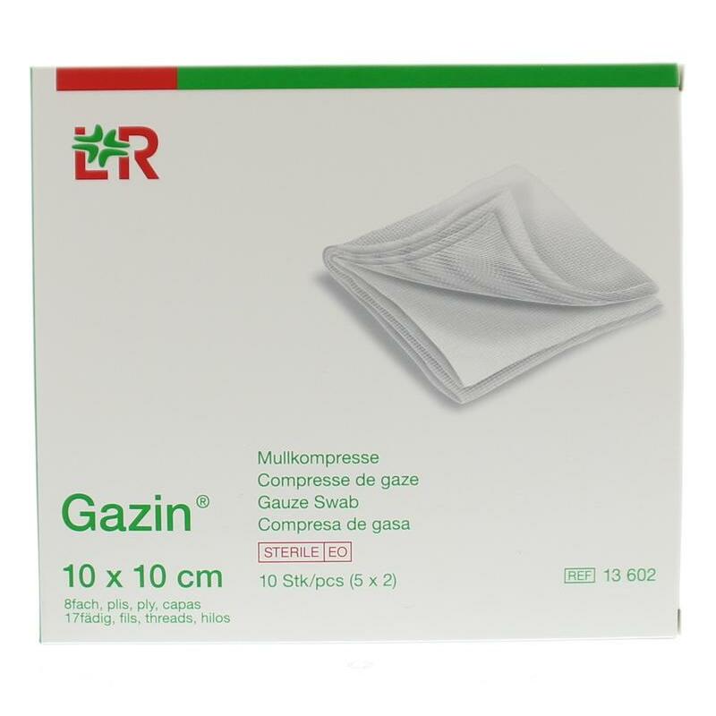 Gazin Gaaskompres 10 x 10 steriel 5 x 2 5x2st