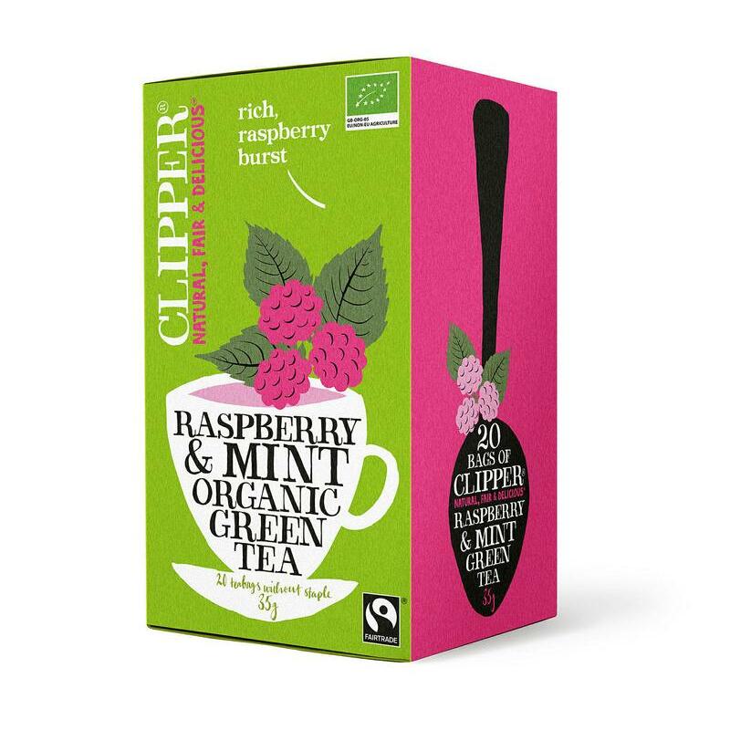 Clipper Framboos mint green tea bio 20st