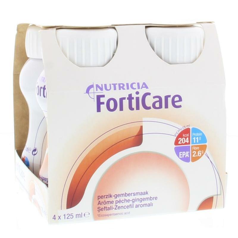 Nutricia Forticare peach/ginger 125 gram 4x125g