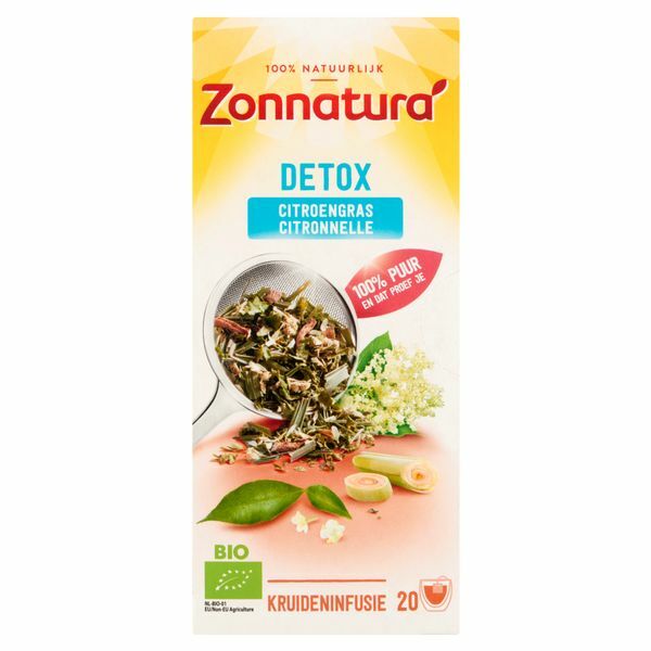 Zonnatura Detox citroengras bio 20st