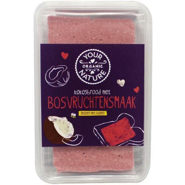 Your Organic Nat Kokosbrood bosvruchtensmaak bio 225g