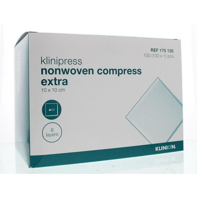 Klinion Non-woven compres 10 x 10cm extra 100st