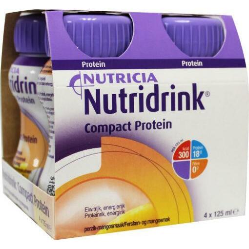 Nutridrink Compact proteine perzik/mango 125 ml 4st
