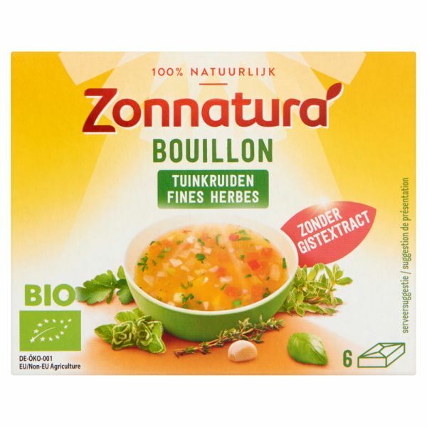 Zonnatura Fine herbstock bouillon zonder gist bio 60g