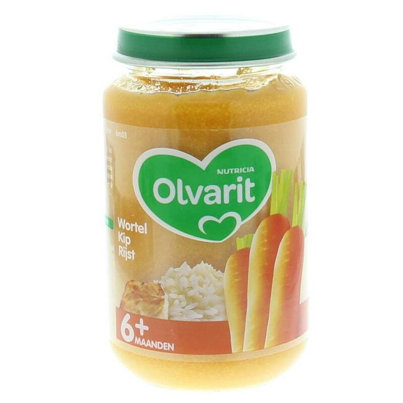 Olvarit Wortel kip rijst 6M03 200g