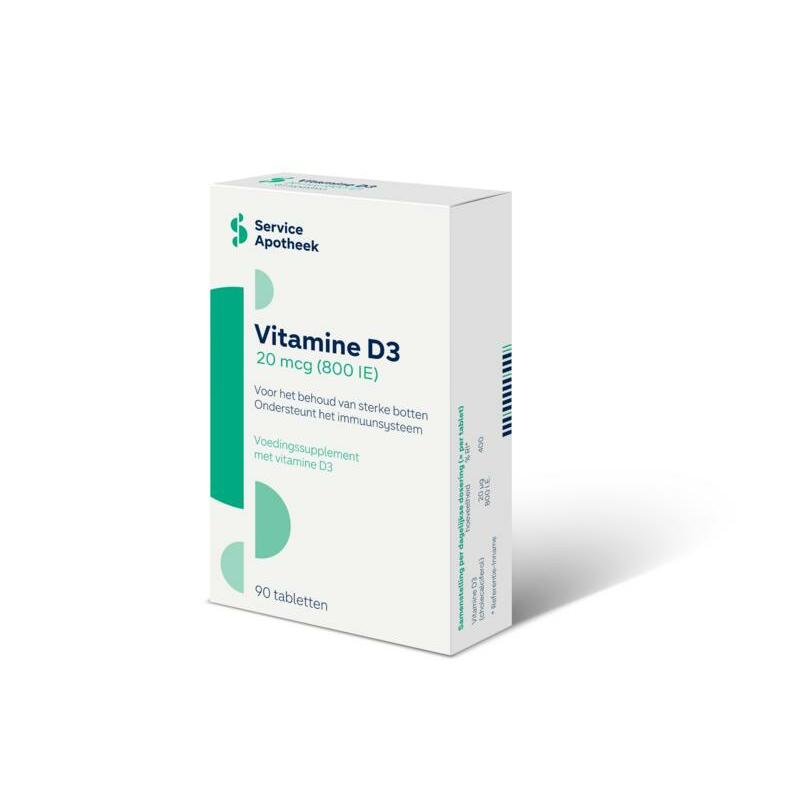 Service Apotheek Vitamine D3 20 mcg 90tb