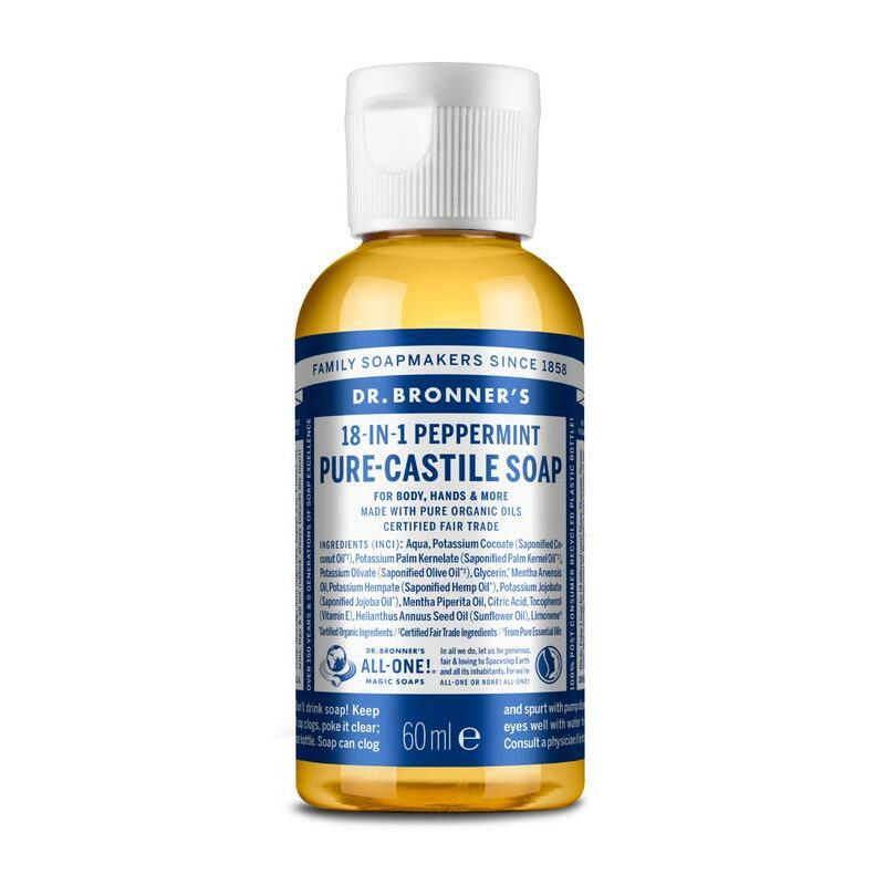 Dr Bronners Liquid soap peppermint 60ml