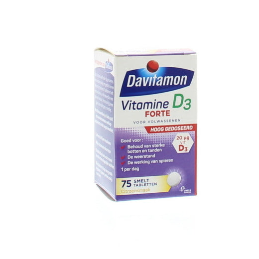 Davitamon D3 Forte smelttablet 75tb