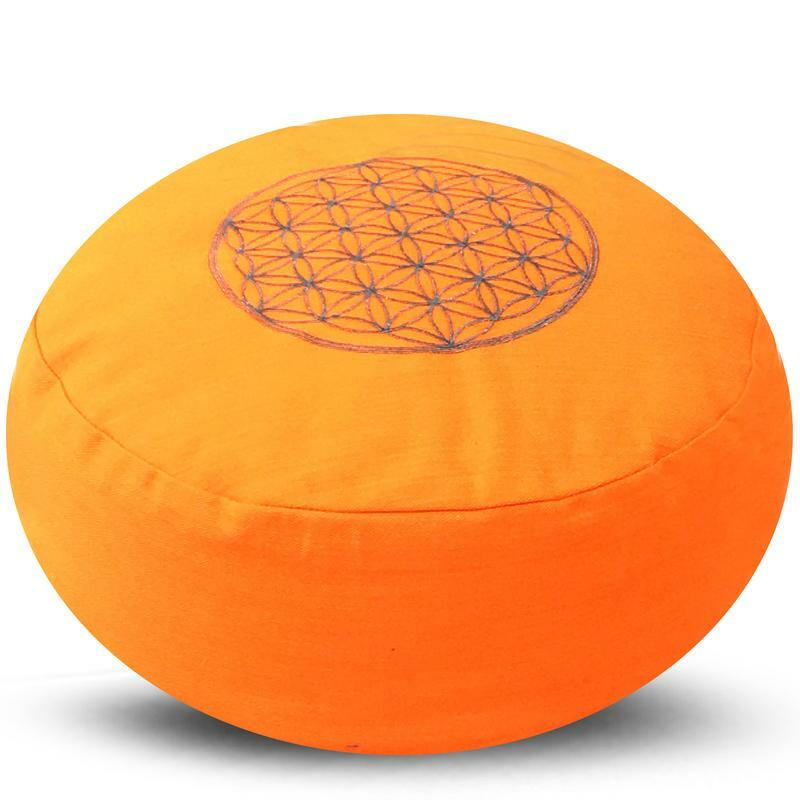 Green Tree Yoga meditatie kussen flower of life oranje 36 x 1 1st