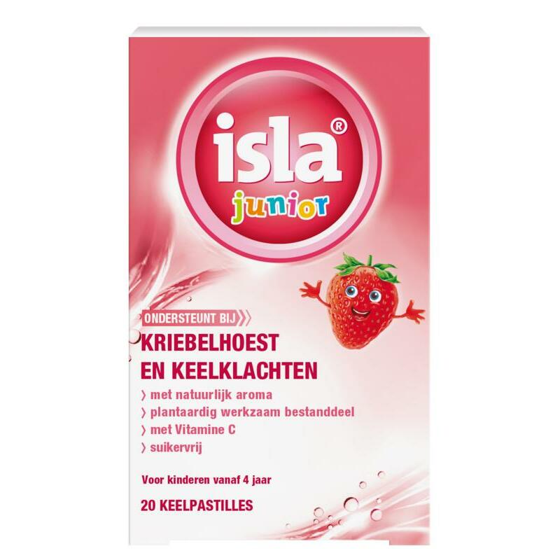 Isla Junior keelpastilles aardbei 20tb