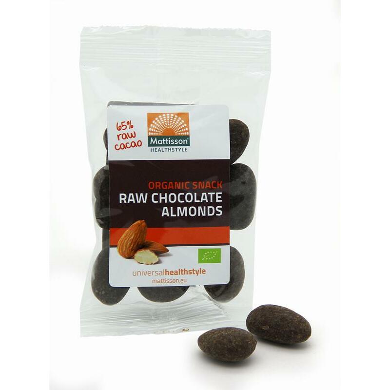 Mattisson Amandelen snack raw puur chocolade bio 35g