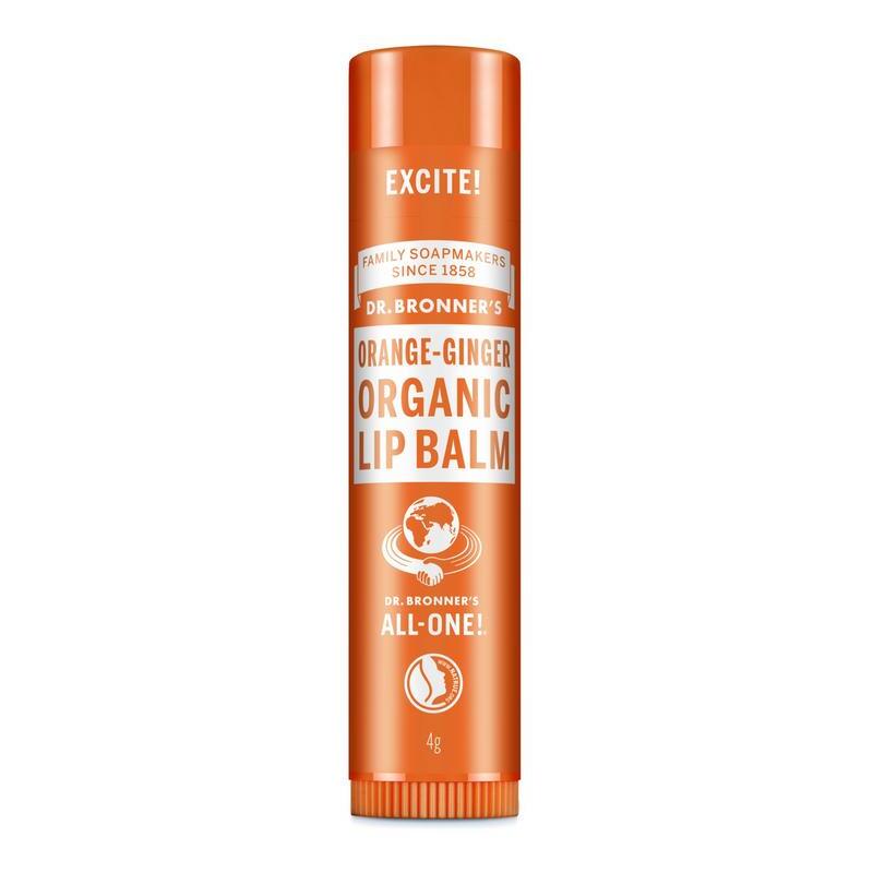 Dr Bronners Lipbalsem sinaasappel gember 4g