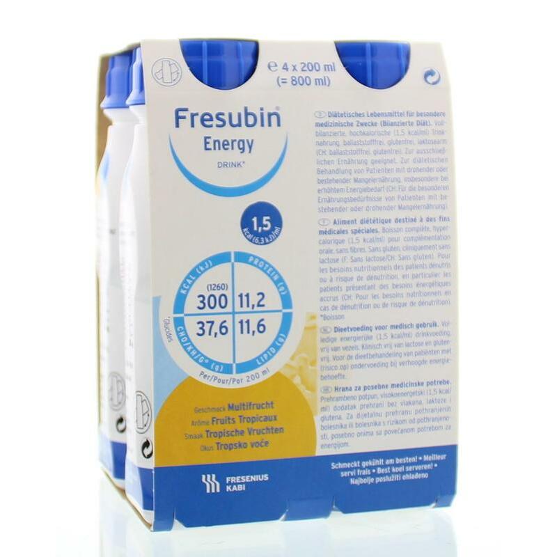 Fresubin Energy drink tropische vruchten 200ml 4st