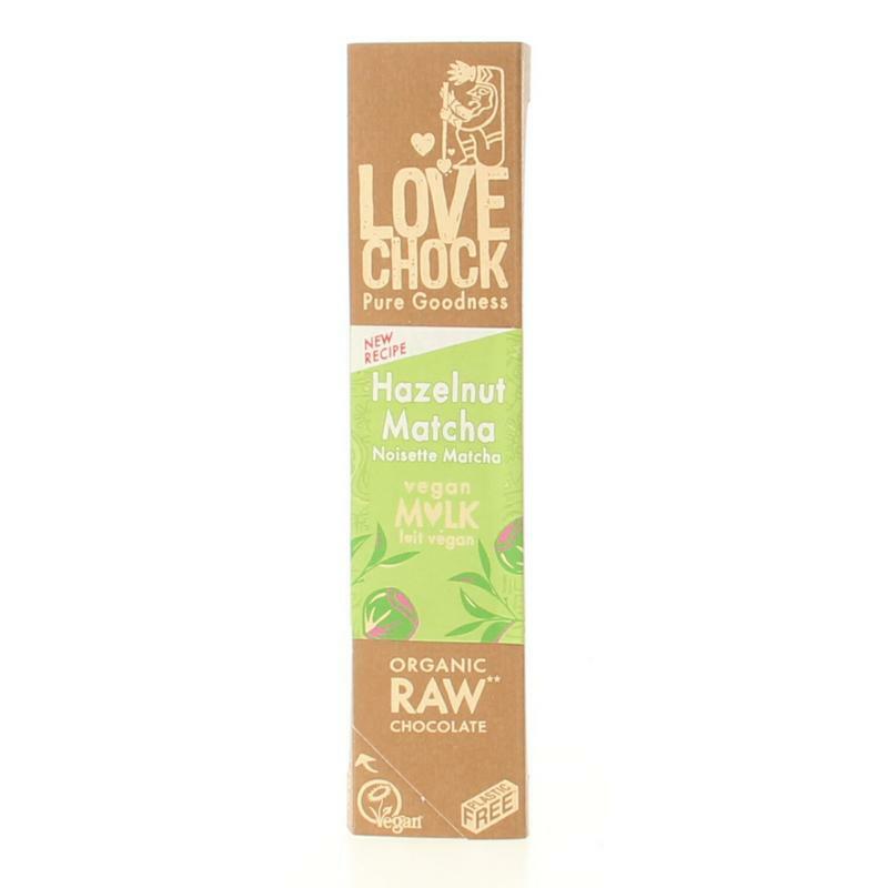 Lovechock M'lk hazelnoot matcha bio 40g