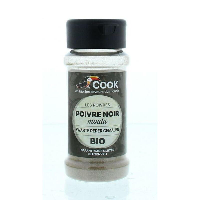 Cook Zwarte peper gemalen bio 45g