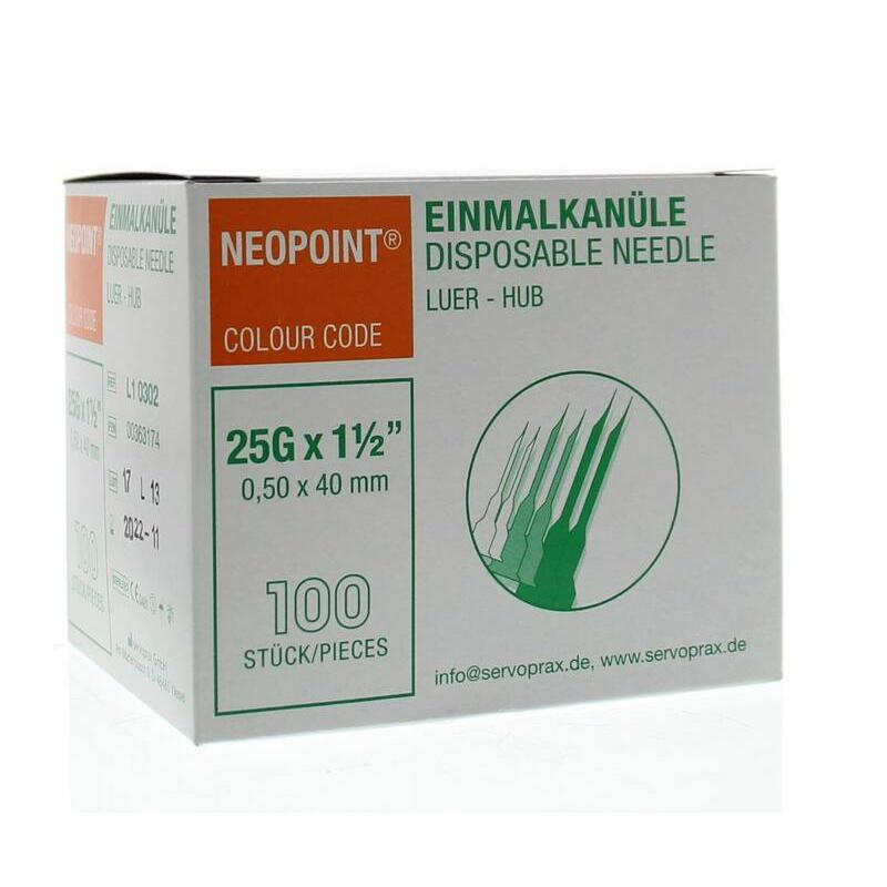 Neopoint Injectienaald steriel 0.5 x 40 100st