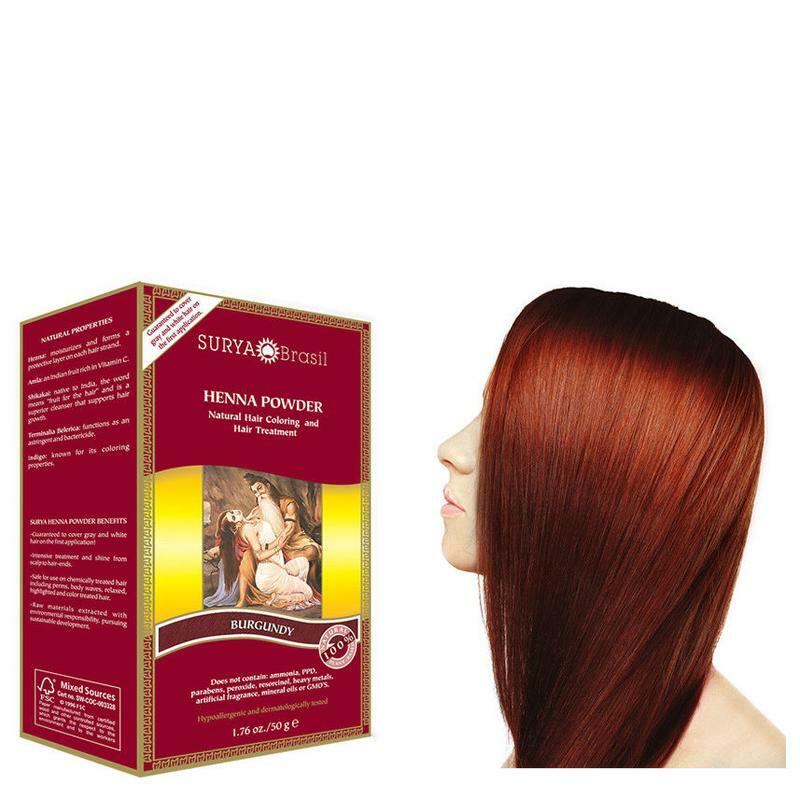 Surya Brasil Henna haarverf poeder burgundy 50g