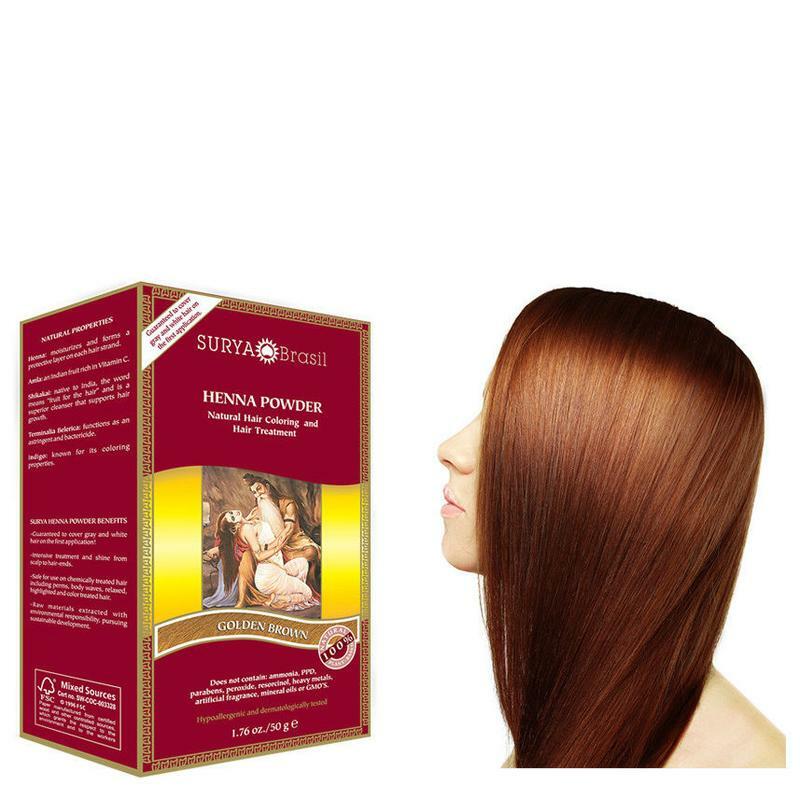 Surya Brasil Henna haarverf poeder goud bruin 50g