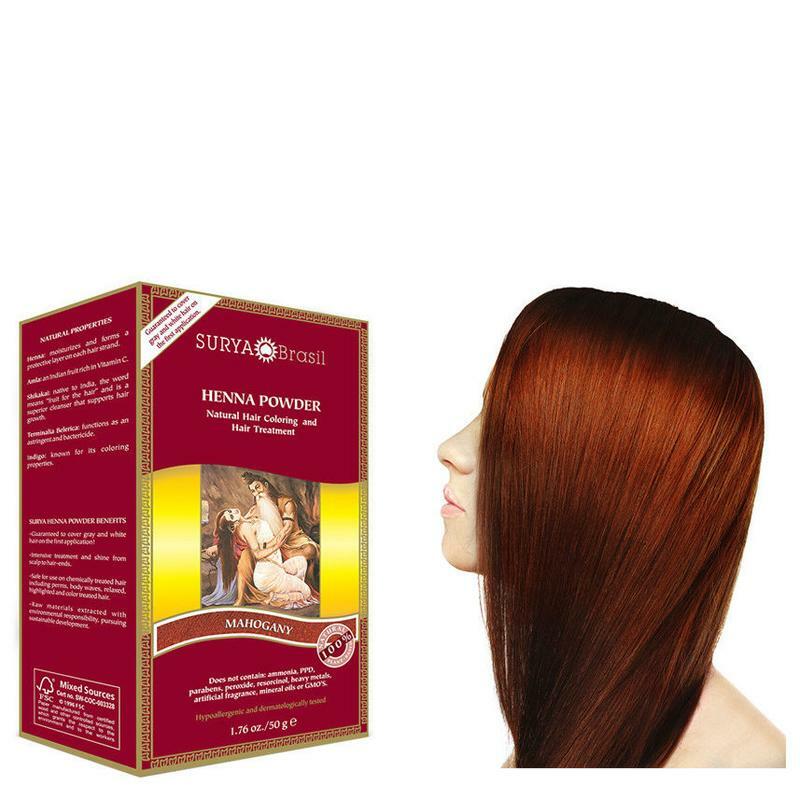 Surya Brasil Henna haarverf poeder mahogany 50g