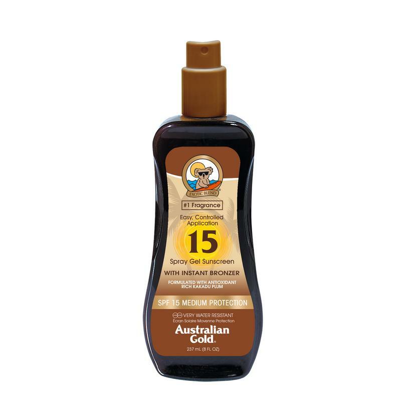 Australian Gold Spray gel met bronzer SPF15 237ml