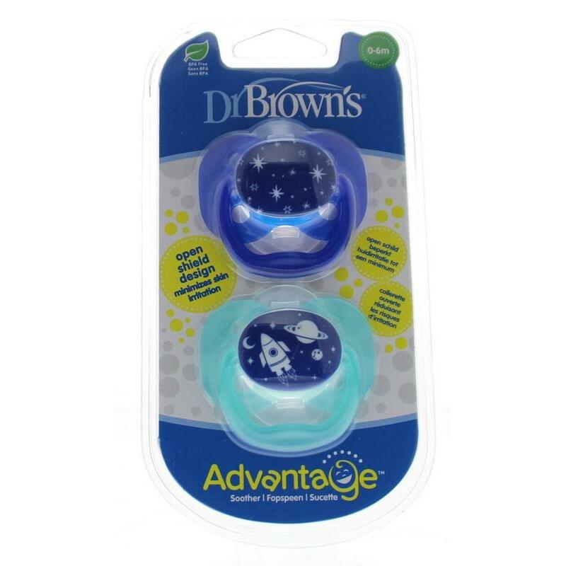 Dr Brown's Fopspeen advantage fase 1 blauw 2st