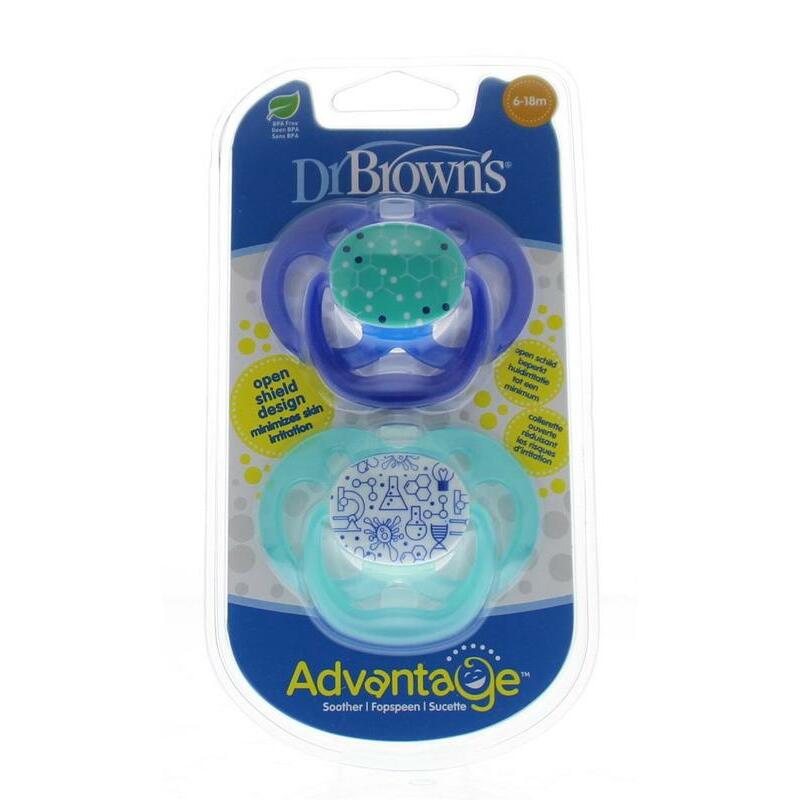 Dr Brown's Fopspeen advantage fase 2 blauw 2st
