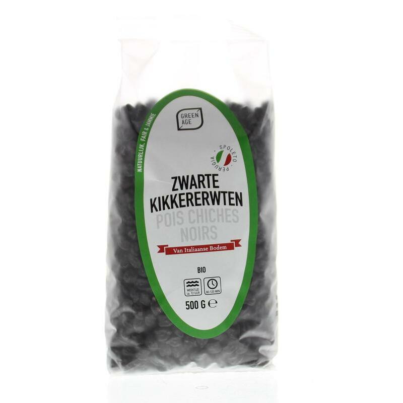 Greenage Zwarte kikkererwten bio 500g