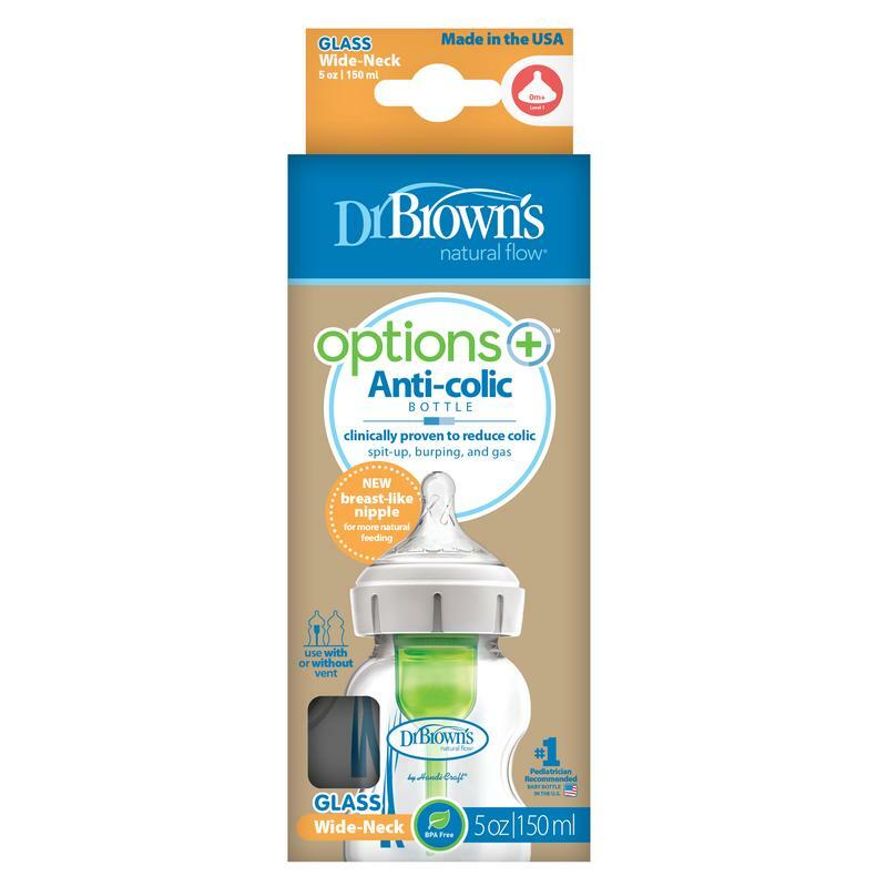 Dr Brown's Options+ brede halsfles glas 150 ml 1st