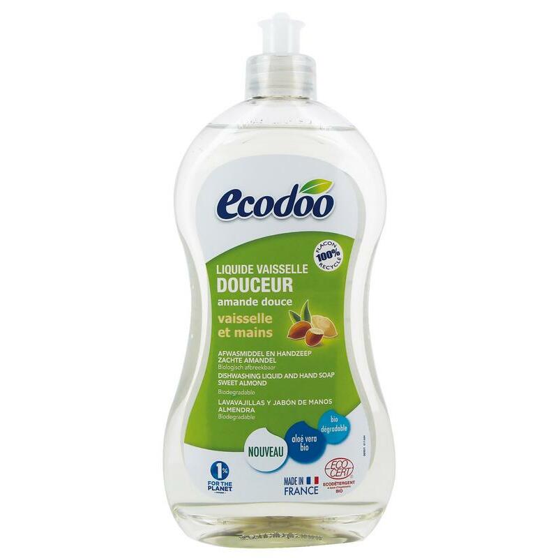 Ecodoo Afwasmiddel en handzeep zacht 2 in 1 amandel bio 500ml