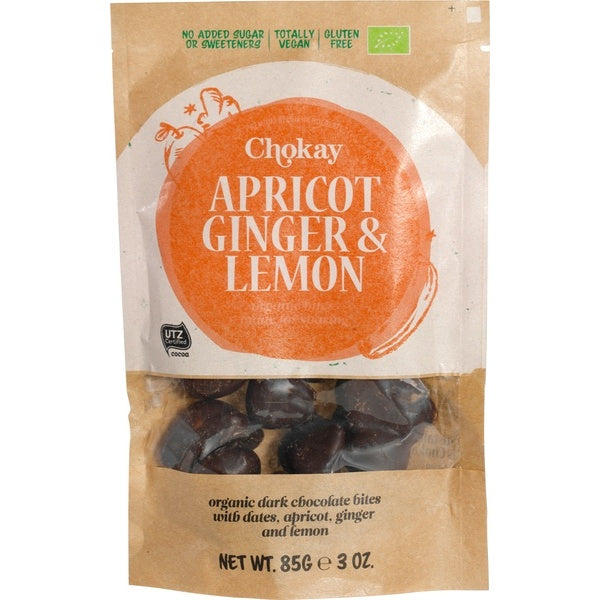 Chokay Abrikoos gember limoen bio 85g