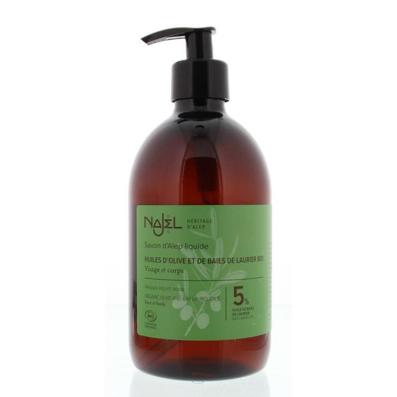 Najel Aleppo zeep vloeibaar pompflacon 500ml