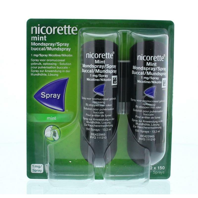 Nicorette Mondspray mint 1 mg duo verpakking 1set
