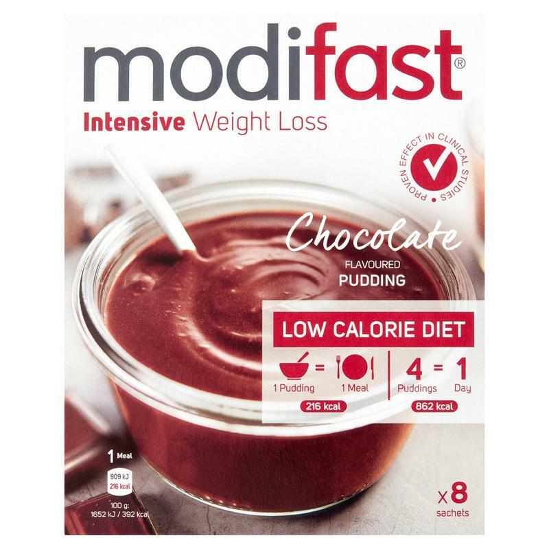 Modifast Intensive pudding chocolade 8 zakjes 440g