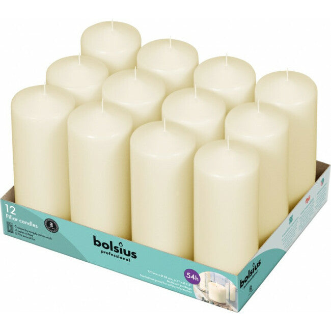 Bolsius Stompkaars 170/6 ivoor 12st