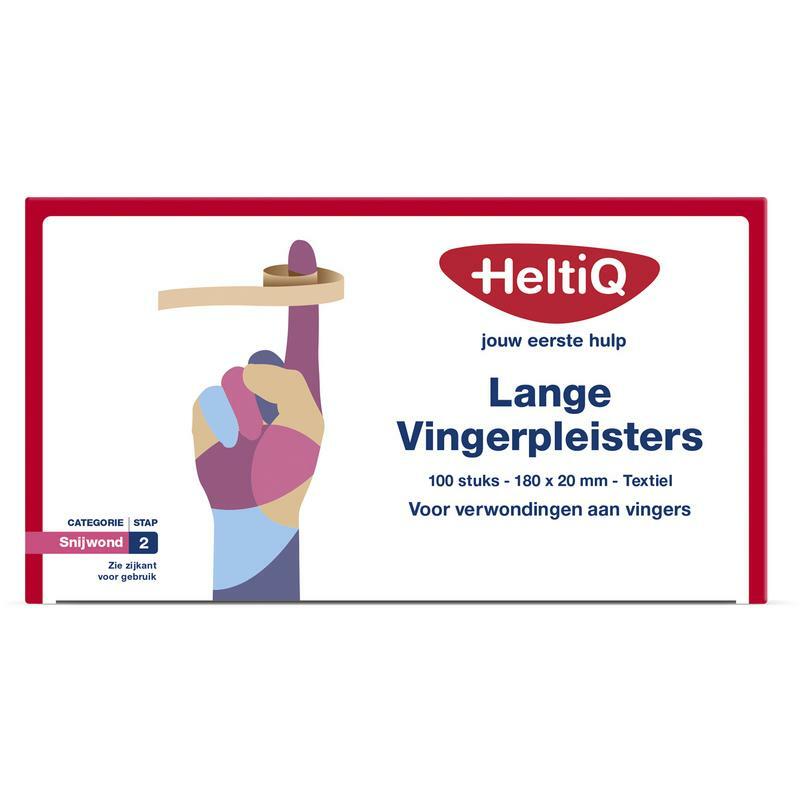 Heltiq Vingerpleister lang textiel 180 x 20 100st
