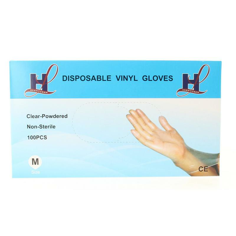 HLA Wegwerphandschoenen vinyl maat M 100st