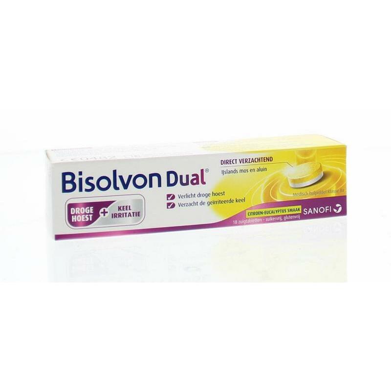 Bisolvon Dual droge hoest/keelirritatie 18tb
