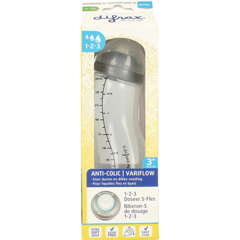 Difrax S-fles natural 1 2 3 doseer 250ml 1st