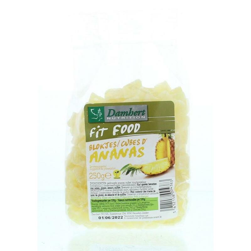 Damhert Fit food ananasblokjes 250g