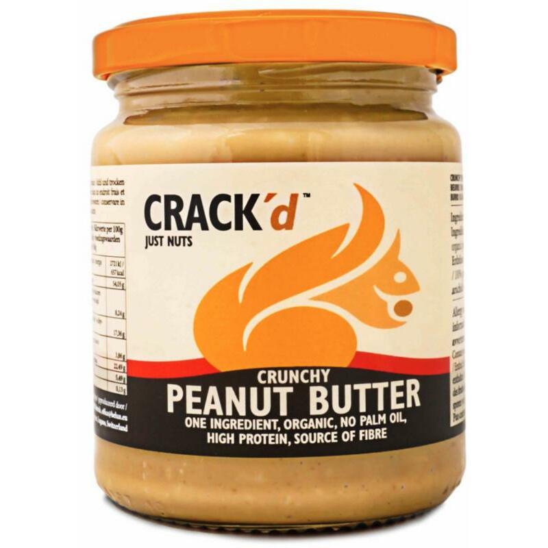 Crack'd Pindakaas crunchy organic bio 250g