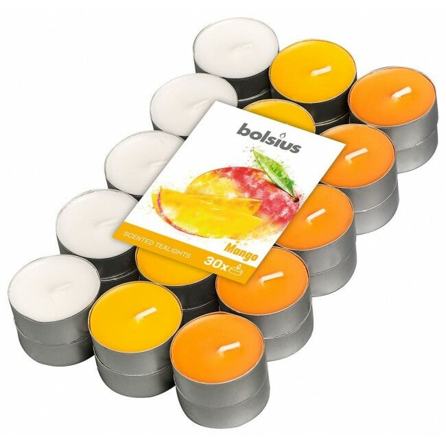 Bolsius Geurtheelicht multi colour brick 30 mango 18st