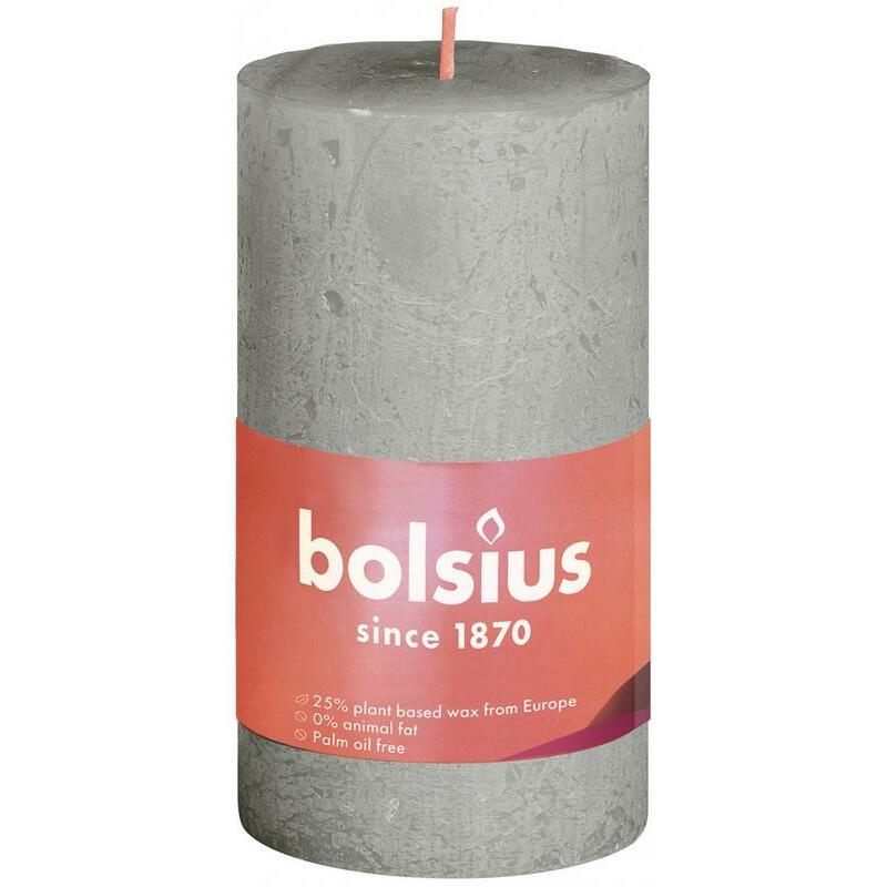 Bolsius Rustiek stompkaars shine 100/50 foggy green 1st