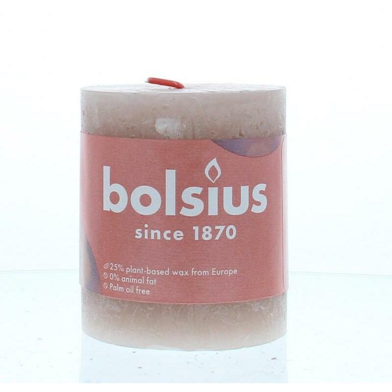 Bolsius Rustiek stompkaars shine 80/68 misty pink 1st