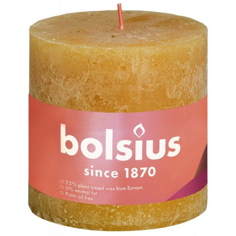 Bolsius Rustiek stompkaars shine 100/100 honeycomb yellow 1st