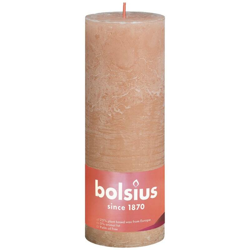 Bolsius Rustiek stompkaars shine 190/68 misty pink 1st